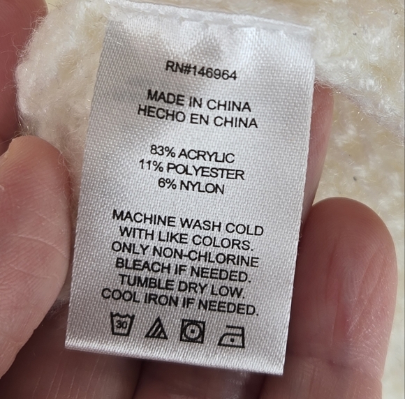 Grey Collective Women Cardigan Sweater Sz M Drop Shoulder Open Front Puff Sleeve - Picture 7 of 12